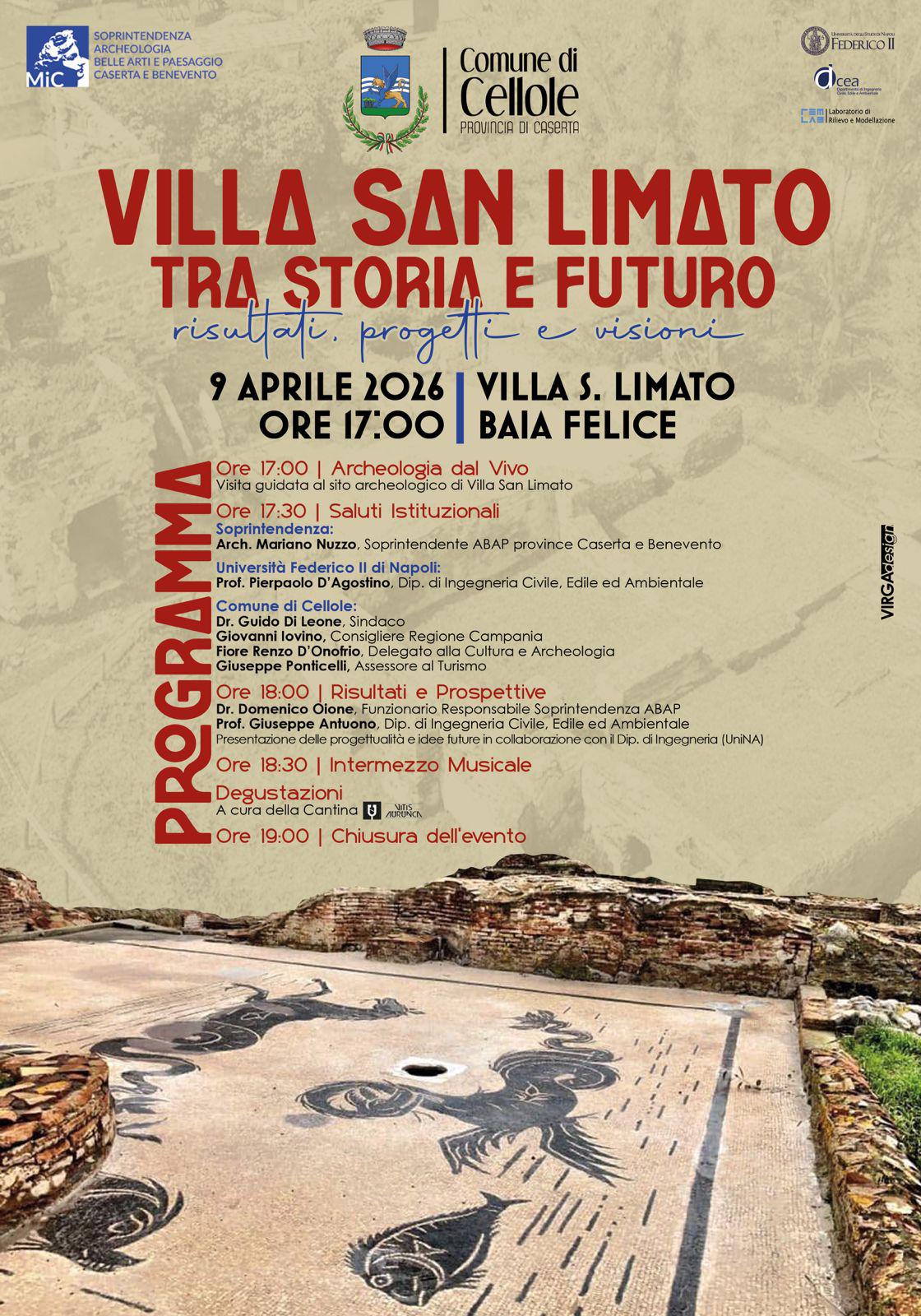 “Villa San Limato tra storia e futuro: risultati, progetti e visioni”. Il 9 aprile presentazione dei risultati dell'accordo quadro di collaborazione scientifica tra Soprintendenza e Università